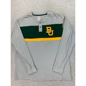 Baylor Bears Pro Edge Long Sleeve Henley Shirt (Men's XXL) Gray